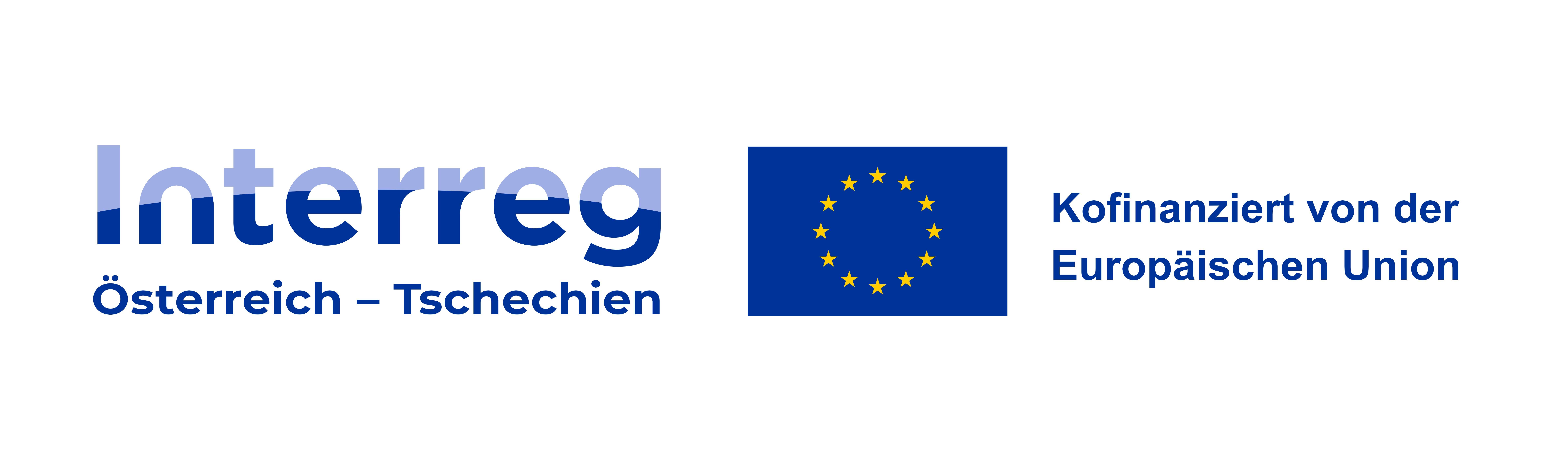 Logo für Interreg Österreich – Tschechien, kofinanziert von der Europäischen Union.